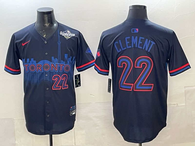 Men 2025 Nike Toronto Blue Jays #22 Clement Blue Game MLB Jersey 011->toronto blue jays->MLB Jersey